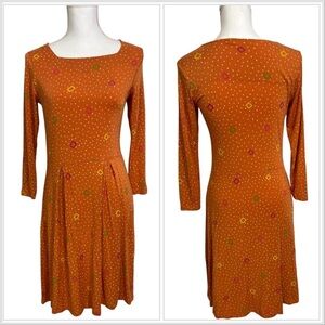 Gudrun Sjoden Small Dress Micro Modal Stretch Jersey Fit Flare Diamonds Dots